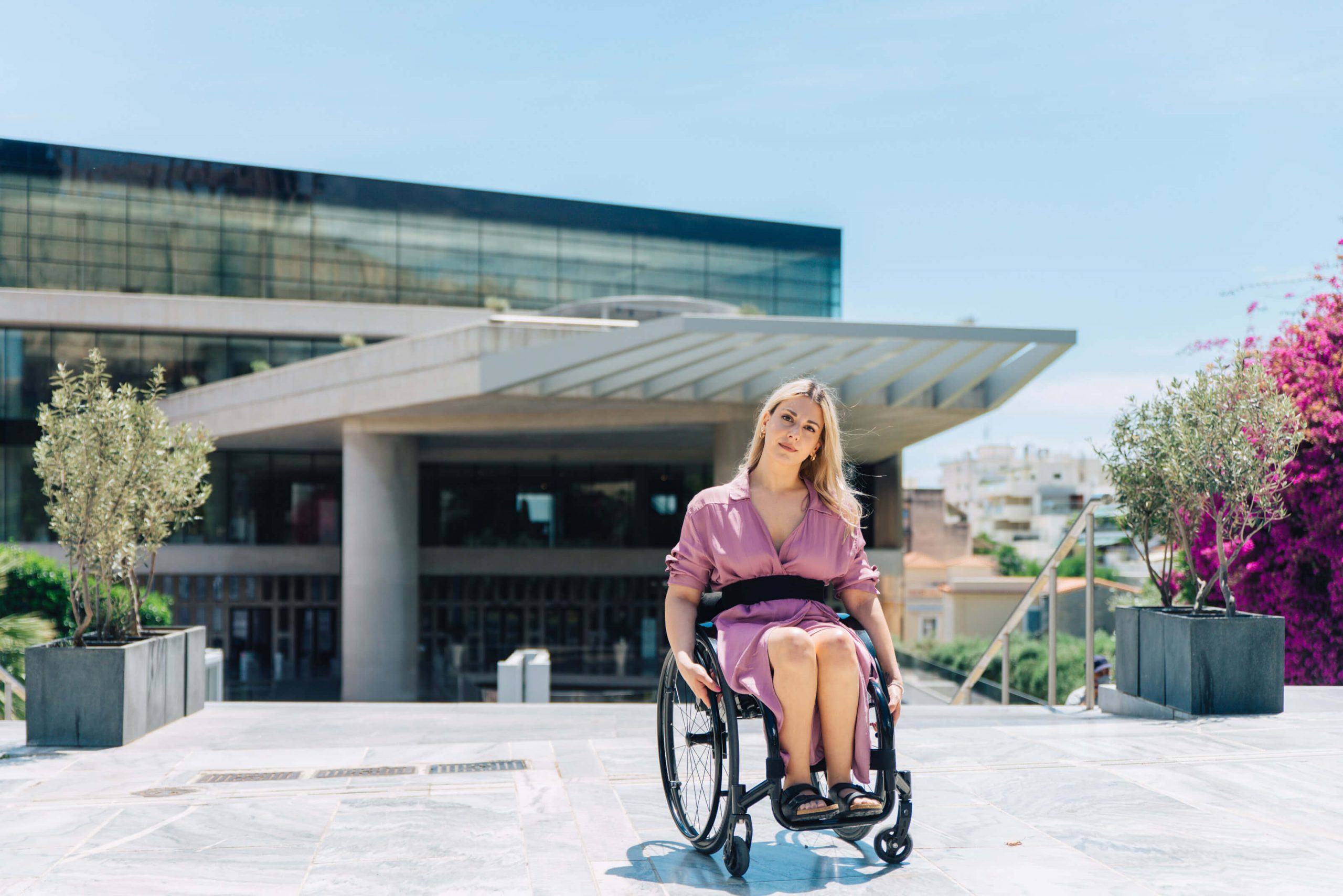 Woman in wheelchair - Acropolis Museum